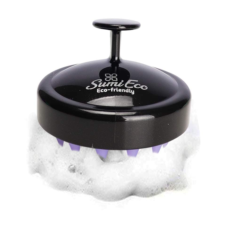 Hair Scalp Massager Shampoo Brush | Sumi Eco Silicone Scalp Care Comb with Soft Bristles | Tourmaline contained | Multiple Colors