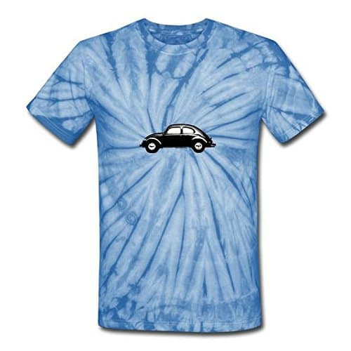 Vdubster Graphic Tees Beetle Custom Printed Tie Dye T-Shirt (Medium)