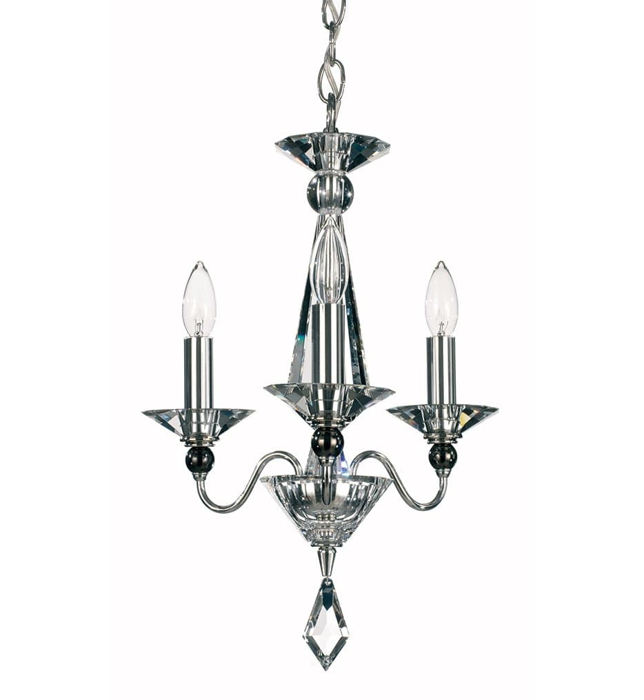 Schonbek 9673-40CL Jasmine 3 Light Mini-Chandelier