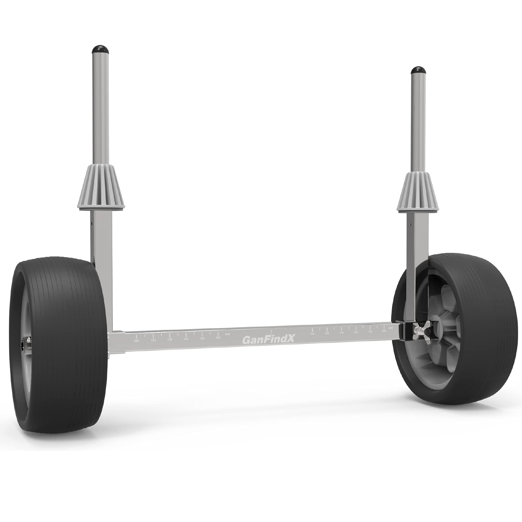 GanFindX Upgraded Quick-Detachable Sit-on-Top Kayak Cart Dolly with Flat-Free Wheels, Width & Height-Adjustable Kayak Wheels Cart, Suitable for Various Kayaks and Canoes with Plug Holes