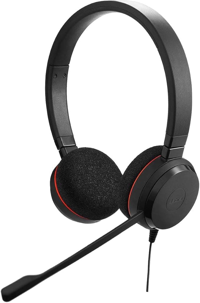 Jabra Evolve 20 MS Stereo マイクロソフト認定ヘッドセット 【国内正規品 認定販売店取扱品】ノイズキャンセリングマイク搭載 USB接続 オンイヤーヘッドセット Web会議 4999-823-109
