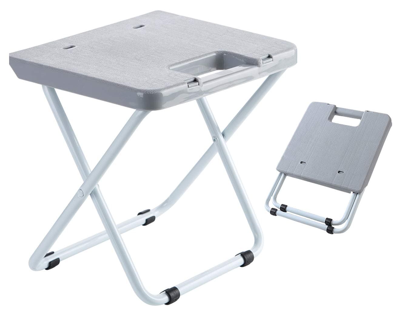 Mini Portable Folding Stool,Light Weight Metal and Plastic Folding Chair,330lb Capacity,9.8 inch Height,Indoor/Outdoor Use,Camping,Fishing,Travel,Hiking,Garden,Beach