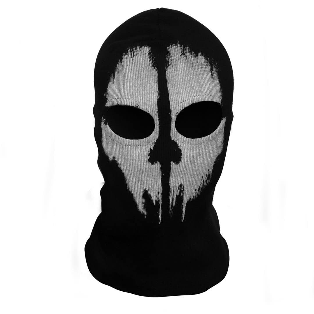 Unisex Cotton Ghost Print Stocking Balaclava Mask Good for War Game Halloween Cosplay (Print 1)