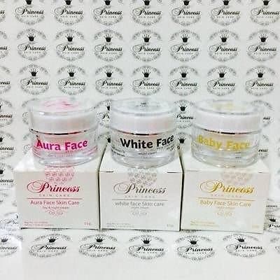 Aura Baby White Face Skin Care Set Princess Shine Reduce Freckles ,(Authentic 100%)