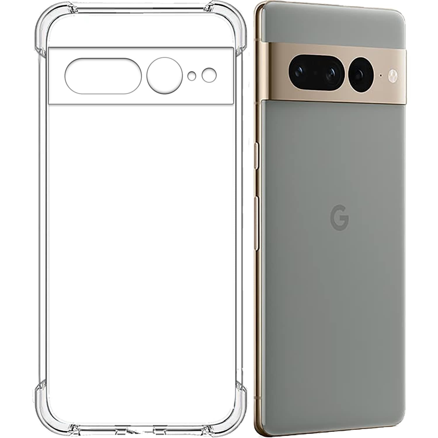 Back Cover Case for Google Pixel 7 Pro (6.7 inch) - Transparent, Soft Flexible TPU, Anti-Yellow, Shockproof, Camera Bump Protection (Pack of 1)
