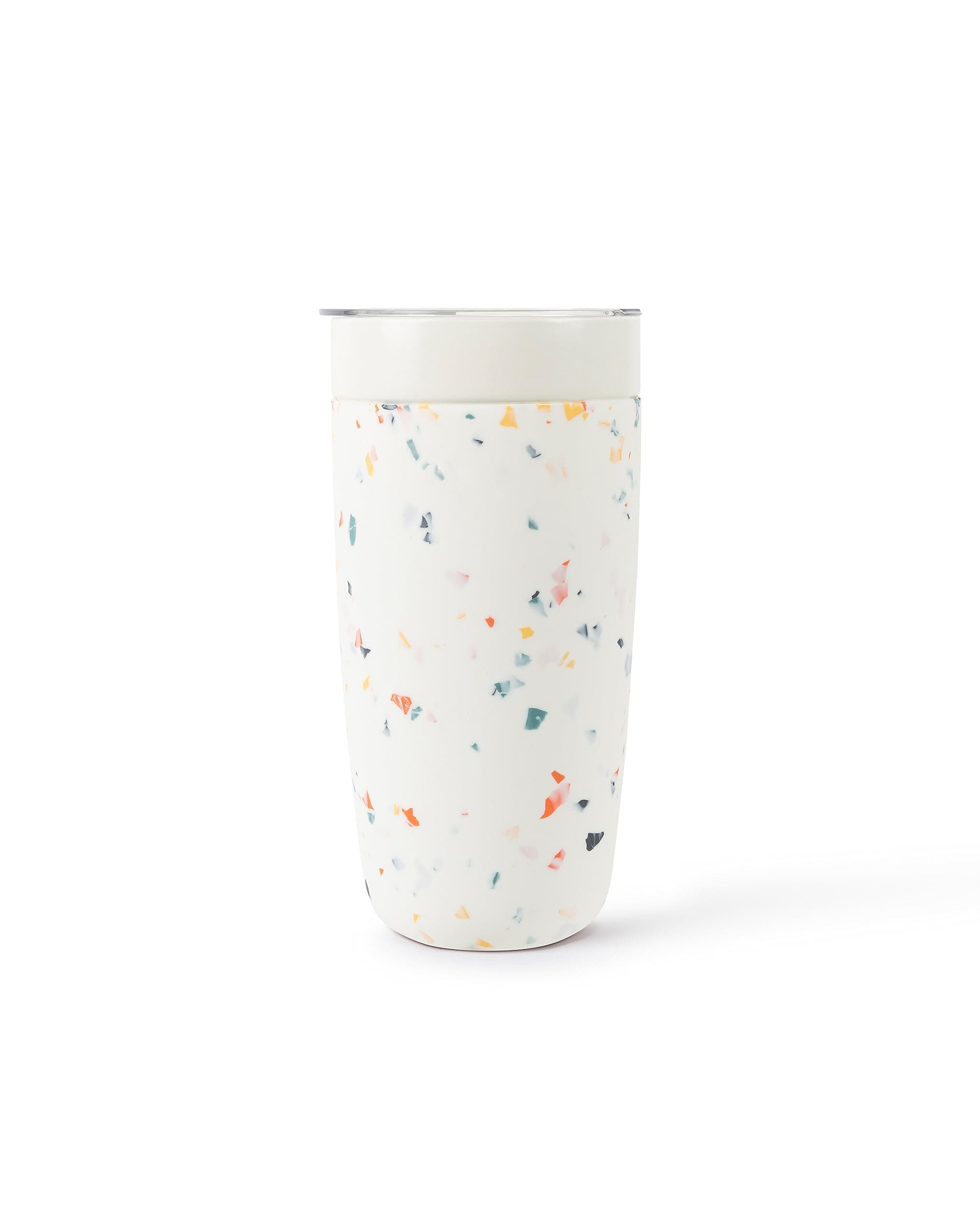 W&P Porter Insulated Tumbler 20 oz | No Metallic Aftertaste Ceramic Coated for Water, Coffee, & Tea | Wide Mouth Vacuum Insulated | Dishwasher Safe, Cream Terrazzo