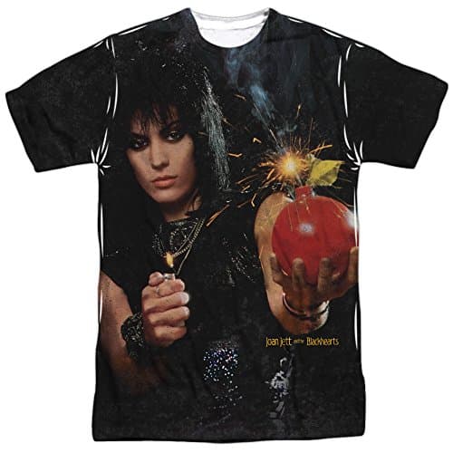 Joan Jett Cherry Bomb (Front Back Print) Mens Sublimation Shirt White LG