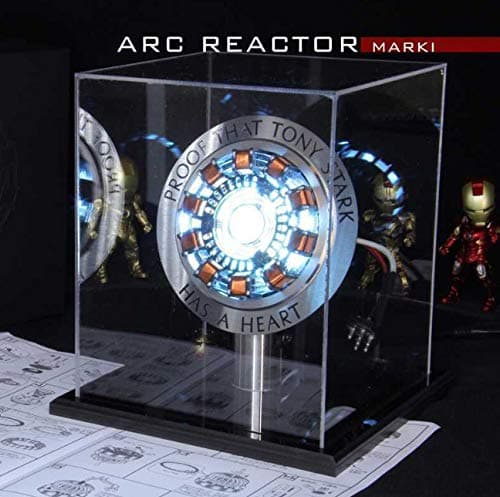 KAKALIN 1:1 Iron Man Arc Reactor MK1 DIY Parts Model Assembled Led Light Action Figures Collection Gifts Toy (with Display Box)