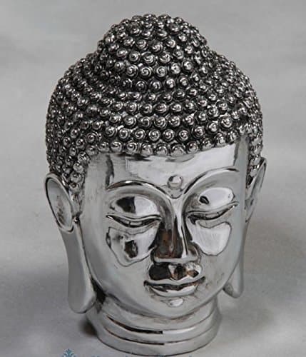 Shaishom Silver Metal Buddha Head For Idol Statue