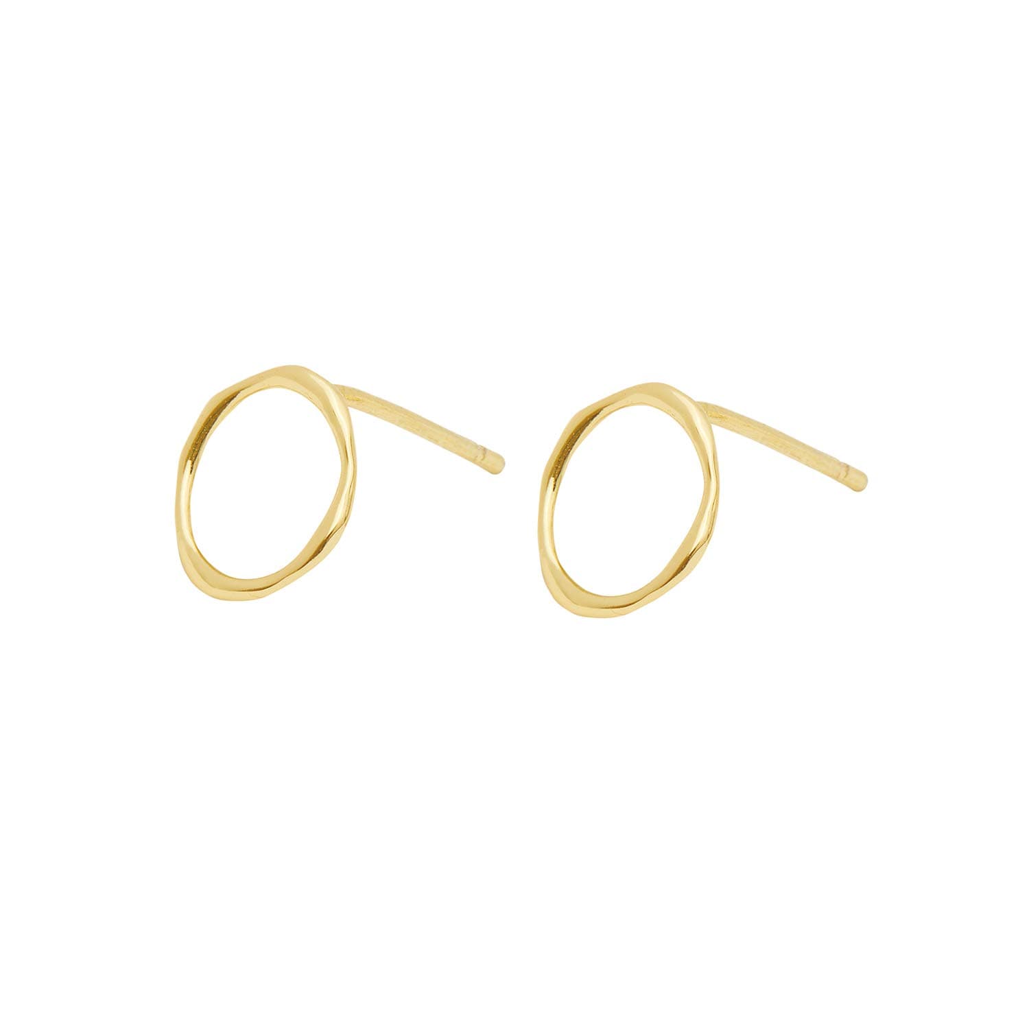 gorjana Women's Quinn Delicate Studs, 18k Gold Plated, Small Circle Huggie Hoop Earrings