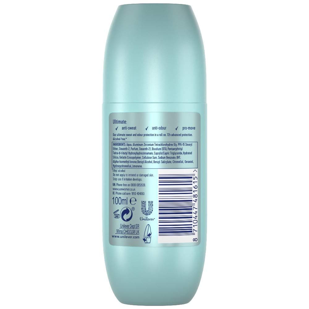 Sure Advanced Protection Pure Fresh Anti-perspirant Roll On 72h protection deodorant for 2x more powerful protection* 100 ml