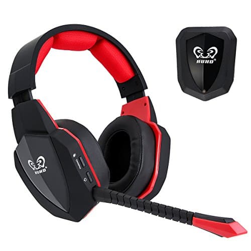 HUHD Universal 2.4Ghz Optical Wireless Gaming Headset with Detachable Mic