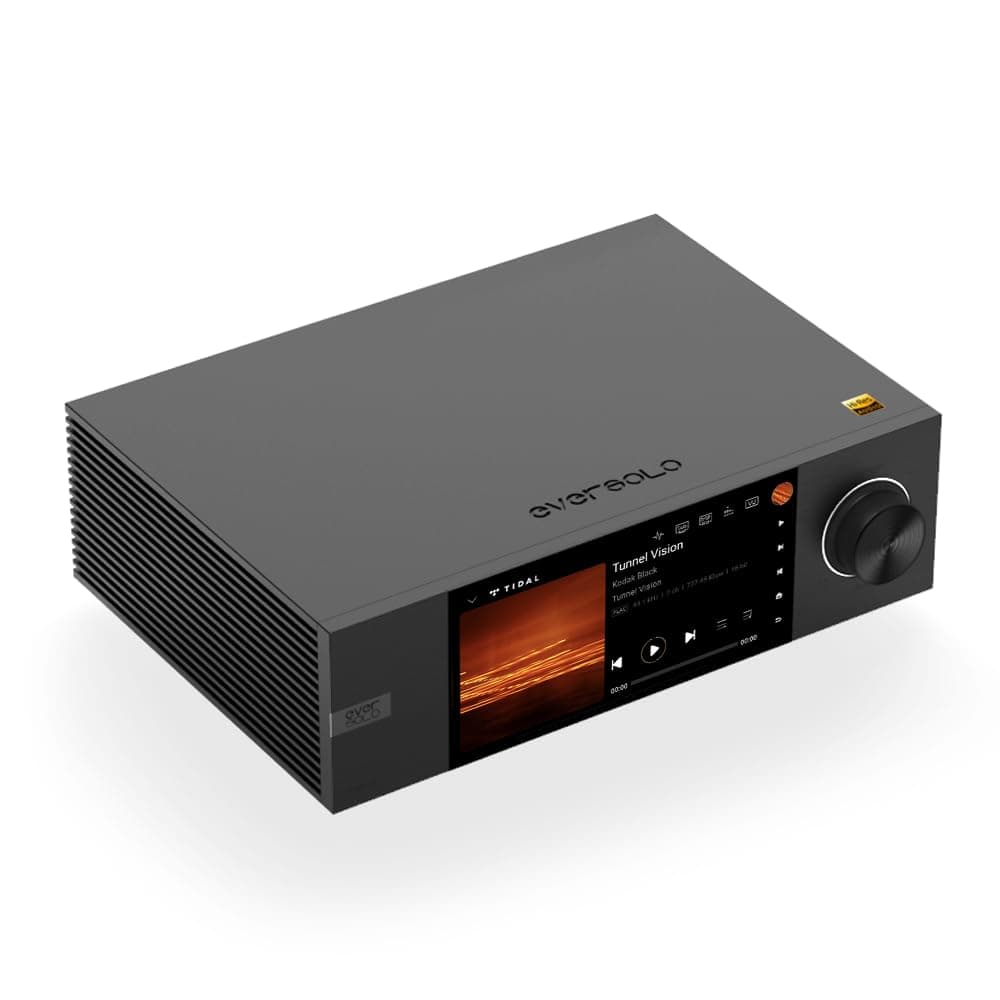 Eversolo DMP-A6 Streamers, All-in-One Amplifier and Network Player, MQA Full Decode, XMOS316 DSD512 PCM768kHz/32Bit Bluetooth 5.0 aptX HD, 6’’HD Touchscreen, Exclusive App, Music Service and streaming