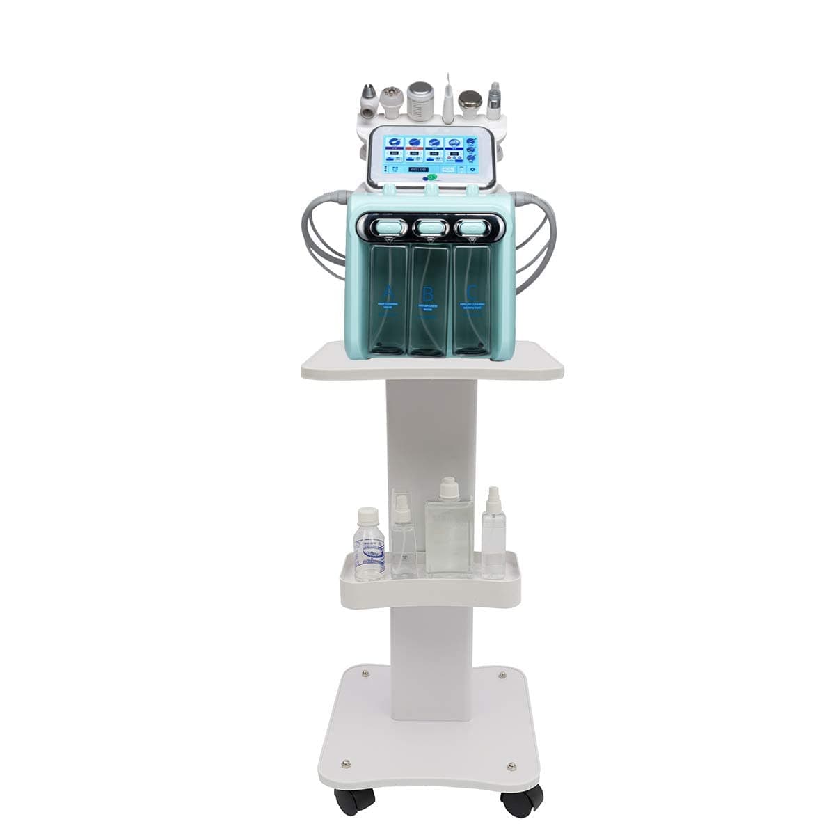 Hydrafacial Machine Salon Roller Trolley Cart | Beauty Instrument Stand With Tray With Wheel, (Load 60Kg), Trolley For Beauty Or Medical Equipment
