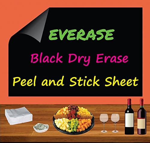 EveraseRe-Stic Dry Erase Self-Adhesive Peel & Stick Surface (24 x 36 in.) – Removable Whiteboard Film, Marker & Cloth Included, Ideal for Walls, Doors, Desks, Refrigerators, Easy Install, No Residue