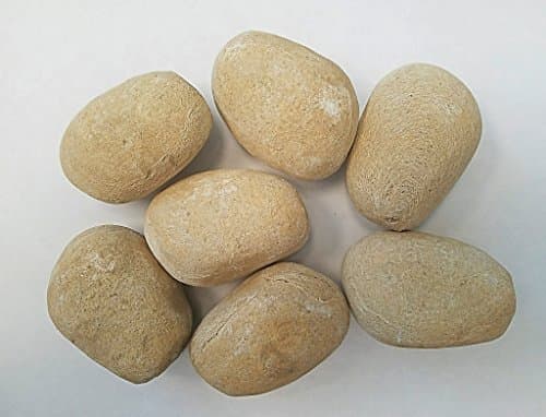 Chardonnay Ceramic Lite Fire Stones - Set of 15 - Ventless/Vent-free Fireplace and Firepit Lite Stones