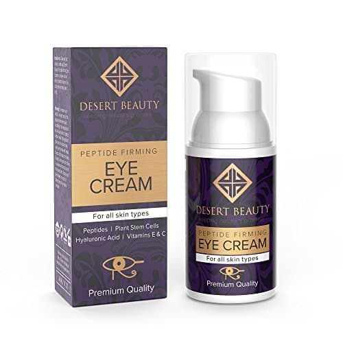 Anti Aging Firming Eye Cream | Peptide Moisturizer Lotion | All Skin Types | Advanced Stem Cell+Collagen Formula For Tightening Sagging Skin & Reducing Dark Circles | 1 oz/30 ML | by Desert Beauty
