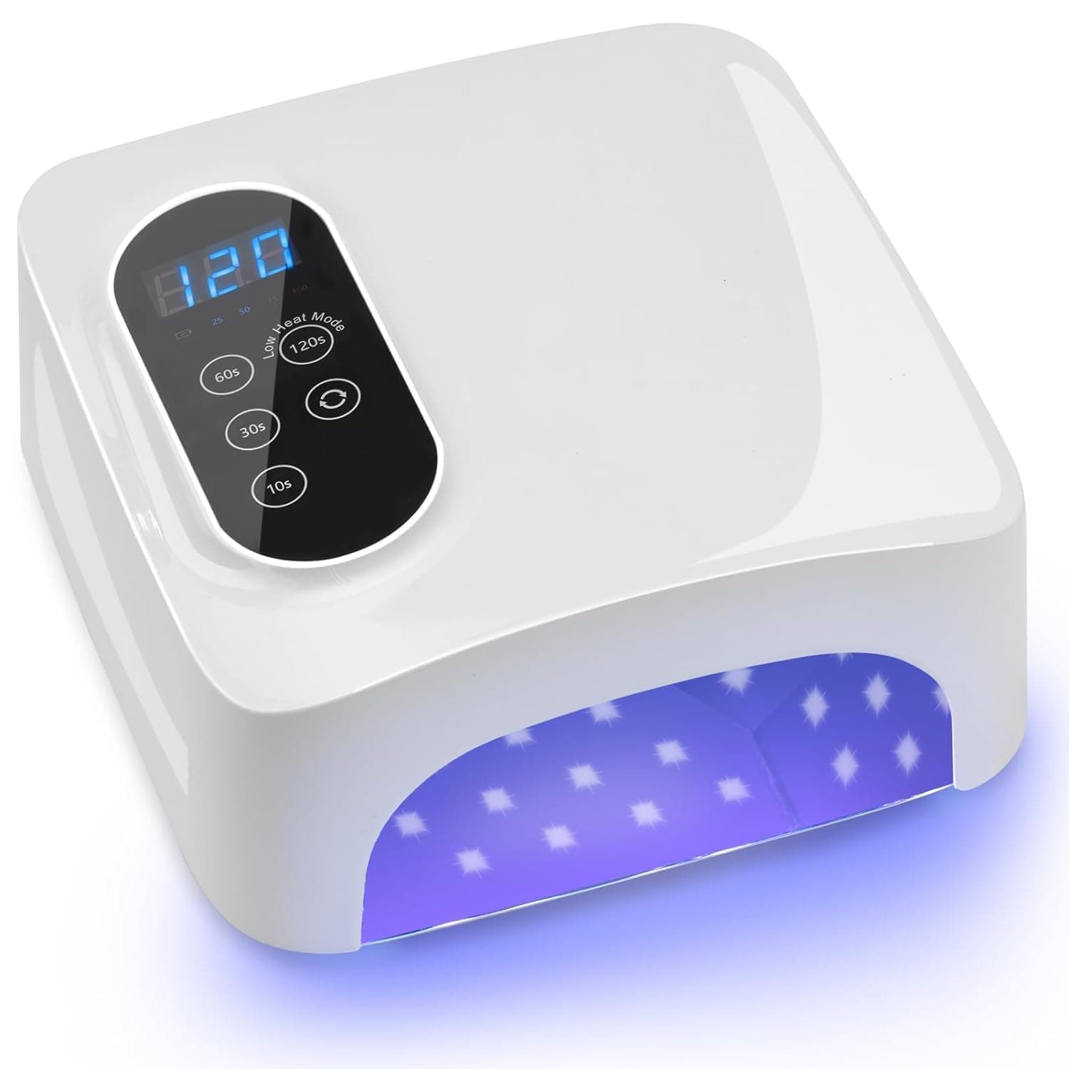 72W Cordless LED Nail Lamp, Rechargeable Nail Dryer, Portable UV LED Nail Light with 4 Timer Set