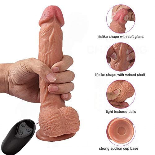 8.43 inch Lifelike Silicone Powerful Vibrating 8 Modes Wand Body Relax Waterproof