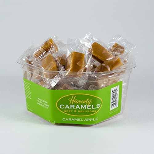 J Morgan Confections | Apple Flavor | 45 Count Tub | Gourmet Soft and Chewy Butter Candies | Hand-Crafted Golden Treats