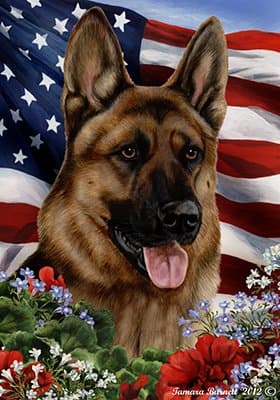 Best of BreedGerman Shepherd Patriotic Large Flags