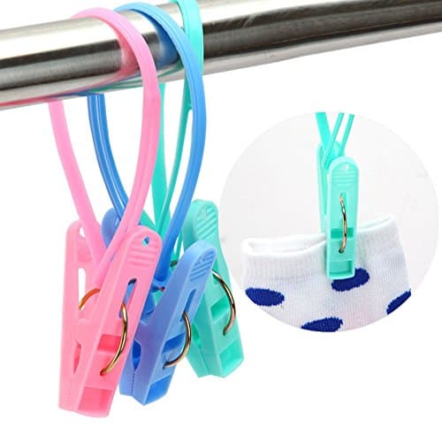 Random 12 Mini Clothes Trouser Skirt Pegs Craft Pegs 57 Mm Plastic Clip Hanger