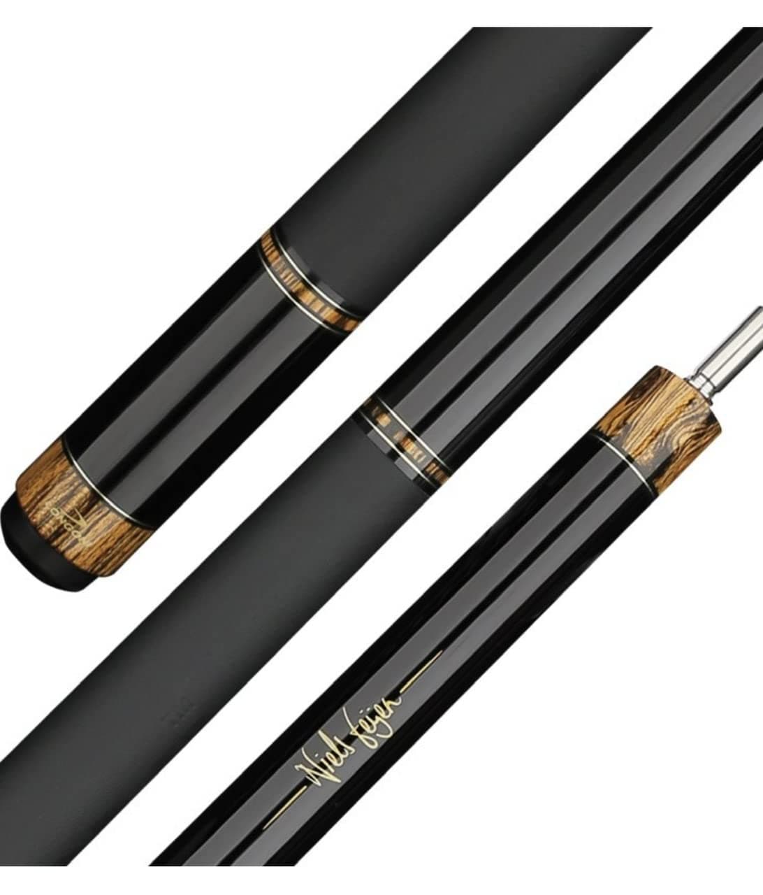 Longoni Pool Cue Feijen Sparkle with Luna Nera Shaft (Leather Wrap) #1 Dealer in USA.