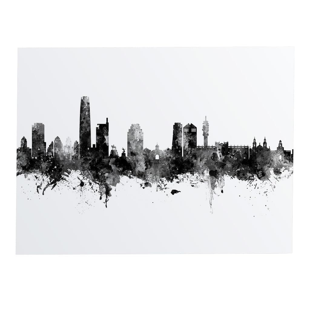 Santiago de Chile Skyline art print poster, unframed -8576