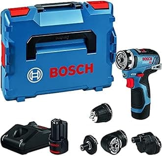 Bosch Professional FlexiClick System GSR 12V-35 FC Cordless Drill with 4 FlexiClick Attachments, 2 x 3.0 Ah Battery, Quick Charger GAL 12V-40, in L-BOXX 102)
