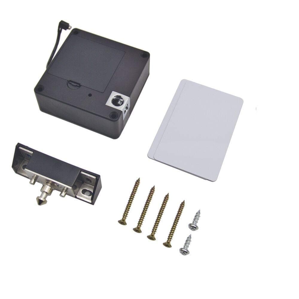 Jenix Smart Wireless Acrylonitrile Butadiene Styrene RFID Card Open, Keyless Entry Electronic Cabinet Lock (Black)