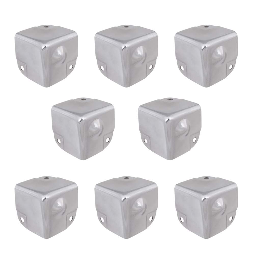 8Pcs Galvanized Tool Box Corner Protectors Aluminum Box Angle Guard Metal Wrap Angle