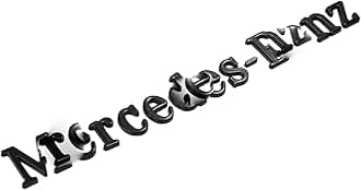 3D Letters Numbers Emblem for E300 C200 E300L C260 Trunk Lid Chrome Shiny Black/Silvery Badge (Black A)