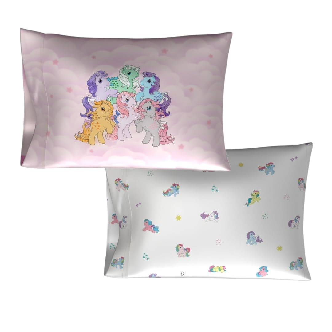 My Little Pony Beauty Silky Satin Standard 2 Pack Pillowcase Cover 20x30 for Hair and Skin, (Officially Licensed Product) by Franco Collectibles