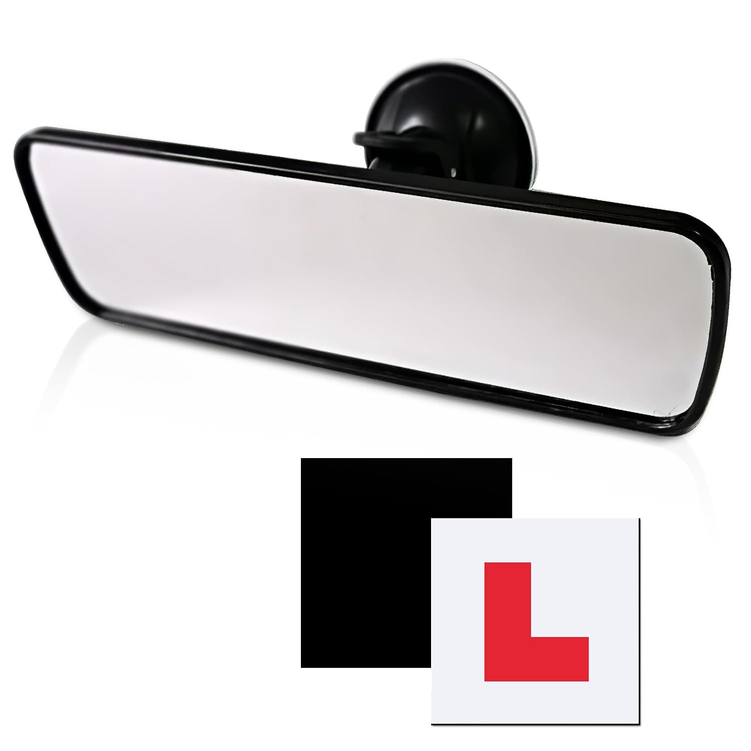 Learner Driver Car Mirror Set, Rear View Mirror Kit with 2 Magnetic L Plates & Interior Rear View Mirror, Universal Fit for Beginners, New Drivers, Practice Lessons, Car Accessories