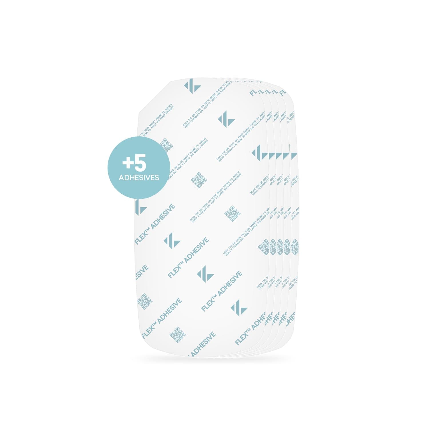 Flex Patch Adhesives - Double-Sided Adhesives for use with The Flex Patch by Kailo - Attach one Side to The Flex Patch, The Other to Your Skin - Soft, Sensitive, Repositionable - Pack of 5 Adhesives