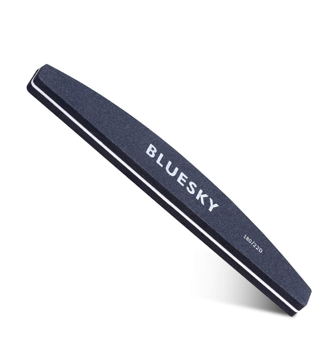 Bluesky Nail Buffer Curved, Professional Nail Tool For Gel Nails, Double Sided Dual Grade Grit 100/180, Manicure and Pedicure Accessories