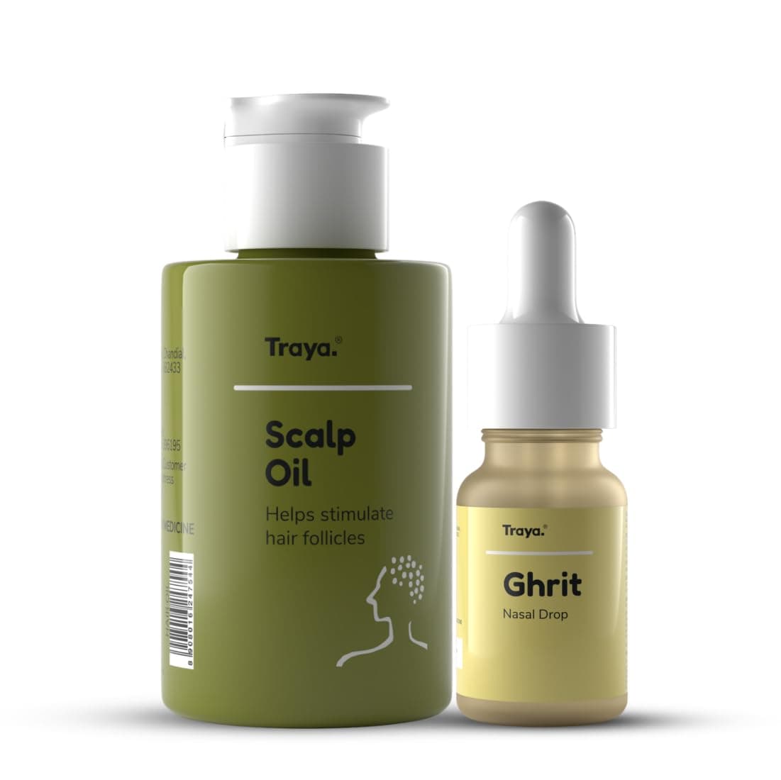 Traya Sleep Well Combo, Ayurvedic Scalp Oil (80ml) + Shatavari Nasal Drops (10ml), Kit for Stress Control and Calm Sleep, Contains Herbal Oils, Bhringraj, Ghee, Goats Milk