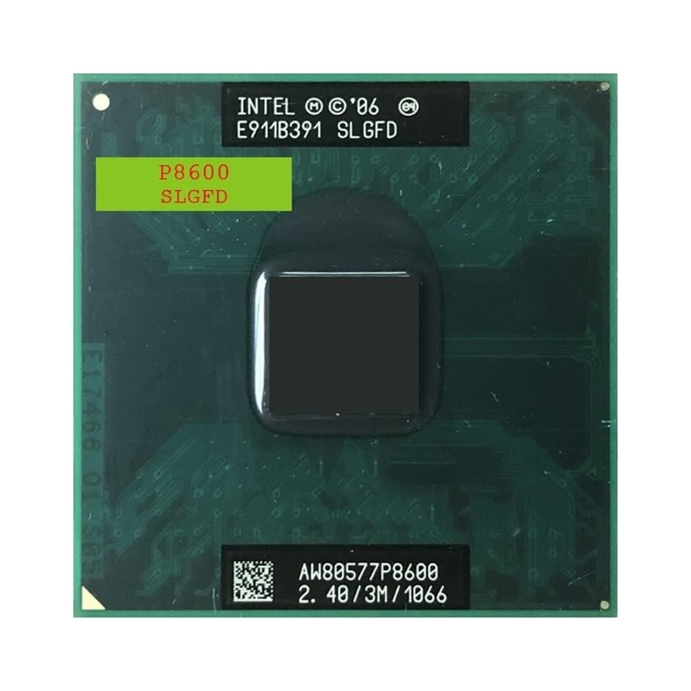 RENKTE Intel Core 2 Duo Mobile P8600 SLB3S SLGA4 SLGFD 2.4 GHz Dual-Core Dual-Thread CPU Processor 25W Socket P