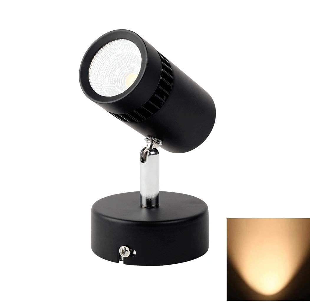 DOJI Black spot Lights 9 watt Aluminium Focus Light, Adjustable Head Focus Light for Wall | spot Lights for Home Ceiling | spot Light (Warm White)