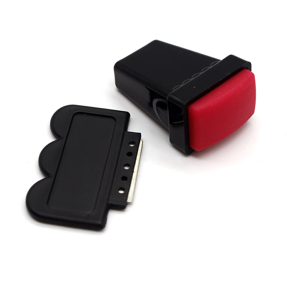 WellGoal Professional Manicure Nail Art Stamper And Scraper Set--Black with Red