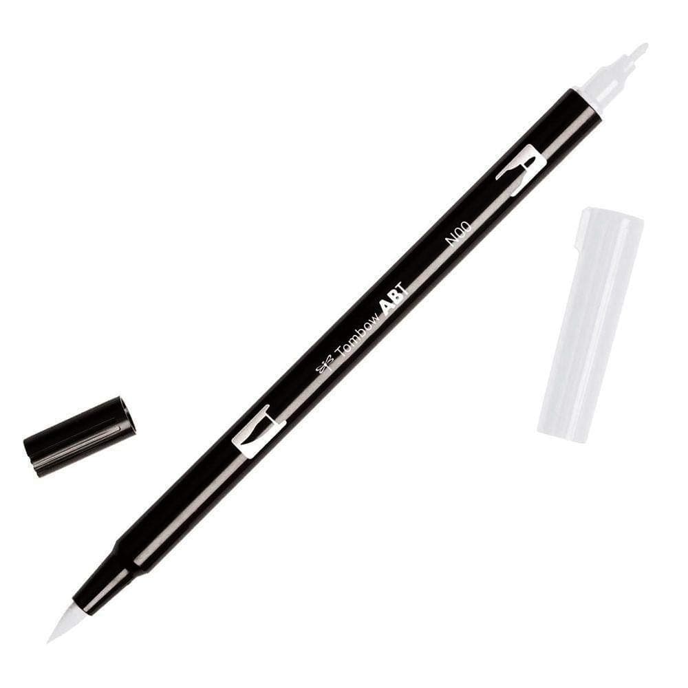 Tombow 56645 Dual Brush Pen, N00 - Colorless Blender, 1-Pack. Blendable, Brush and Fine Tip Marker