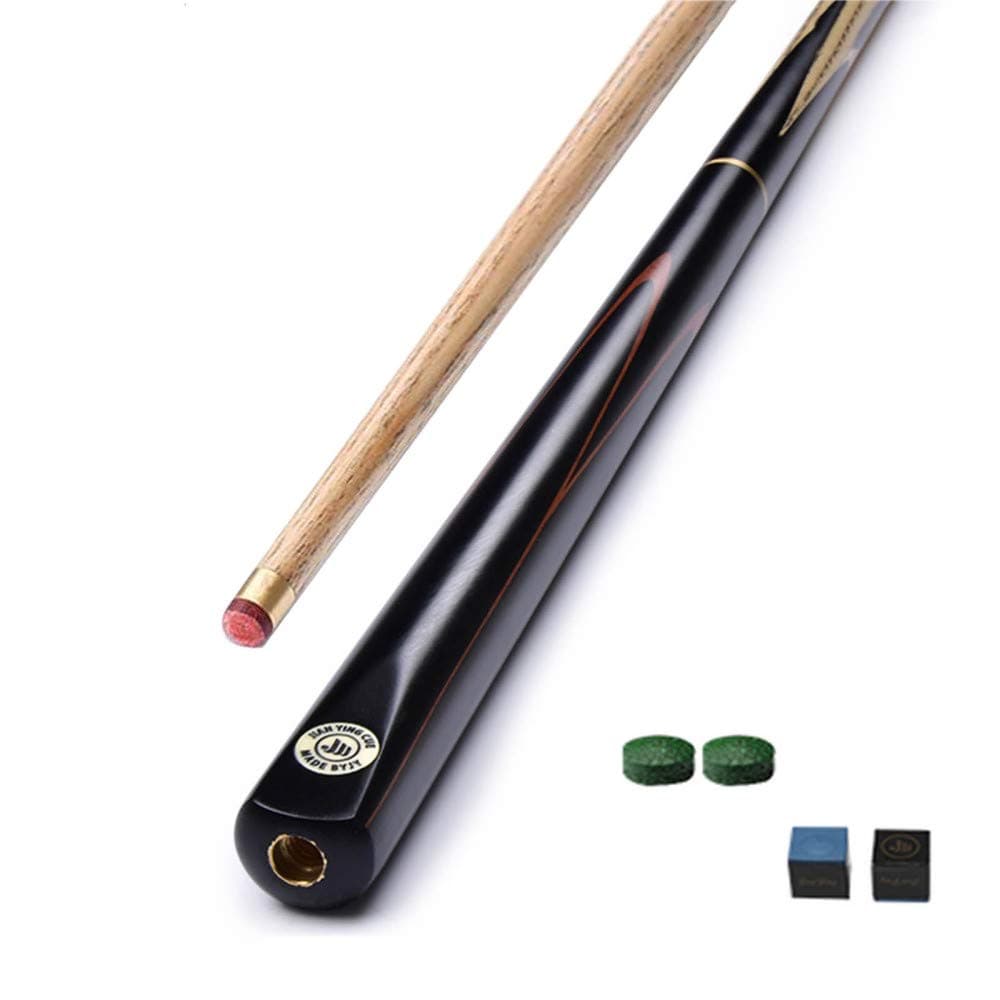 HHXD 3/4 Snooker Cue 10mm Tip,Pool Cue Made of Ash Wood,Billiard Stick with Replacement Tip/B / 145cm/57in