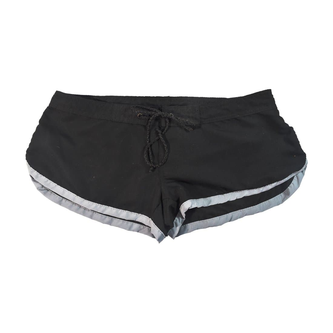 Santa Playa Trunkies, Women's Beach Bottom Board Shorts Swim Trunks :: Girl Black Pearl
