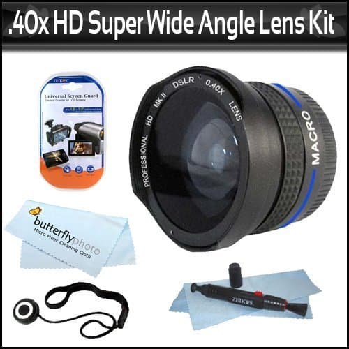 HD Super Wide Angle Panoramic Macro Fisheye Lens For The Nikon D3200, D5000, D3000 D3100, D5100 DSLR Cameras (18-55mm, 55-200mm, 50mm) Nikon Lenses + Lens Pen Cleaning System + Lens Cap Keeper + LCD Screen Protectors .
