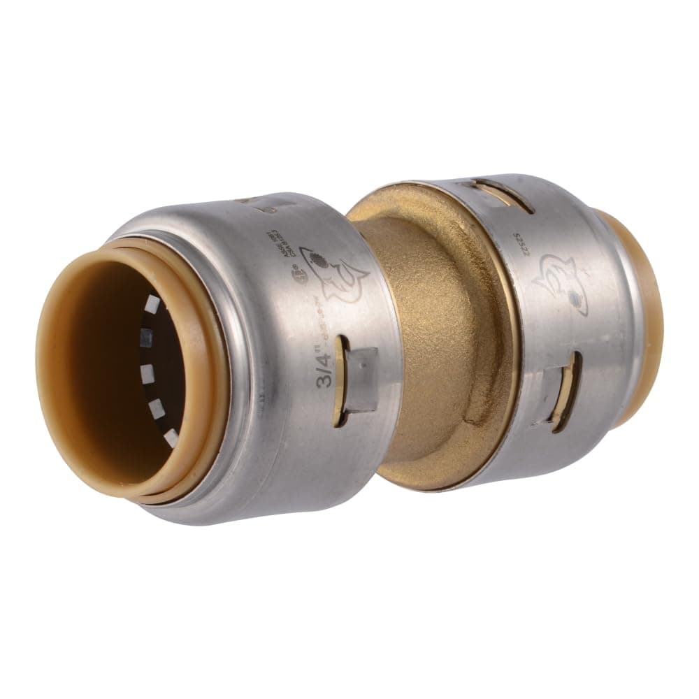UR016A Brass Push Coupling SBM, 3/4 in