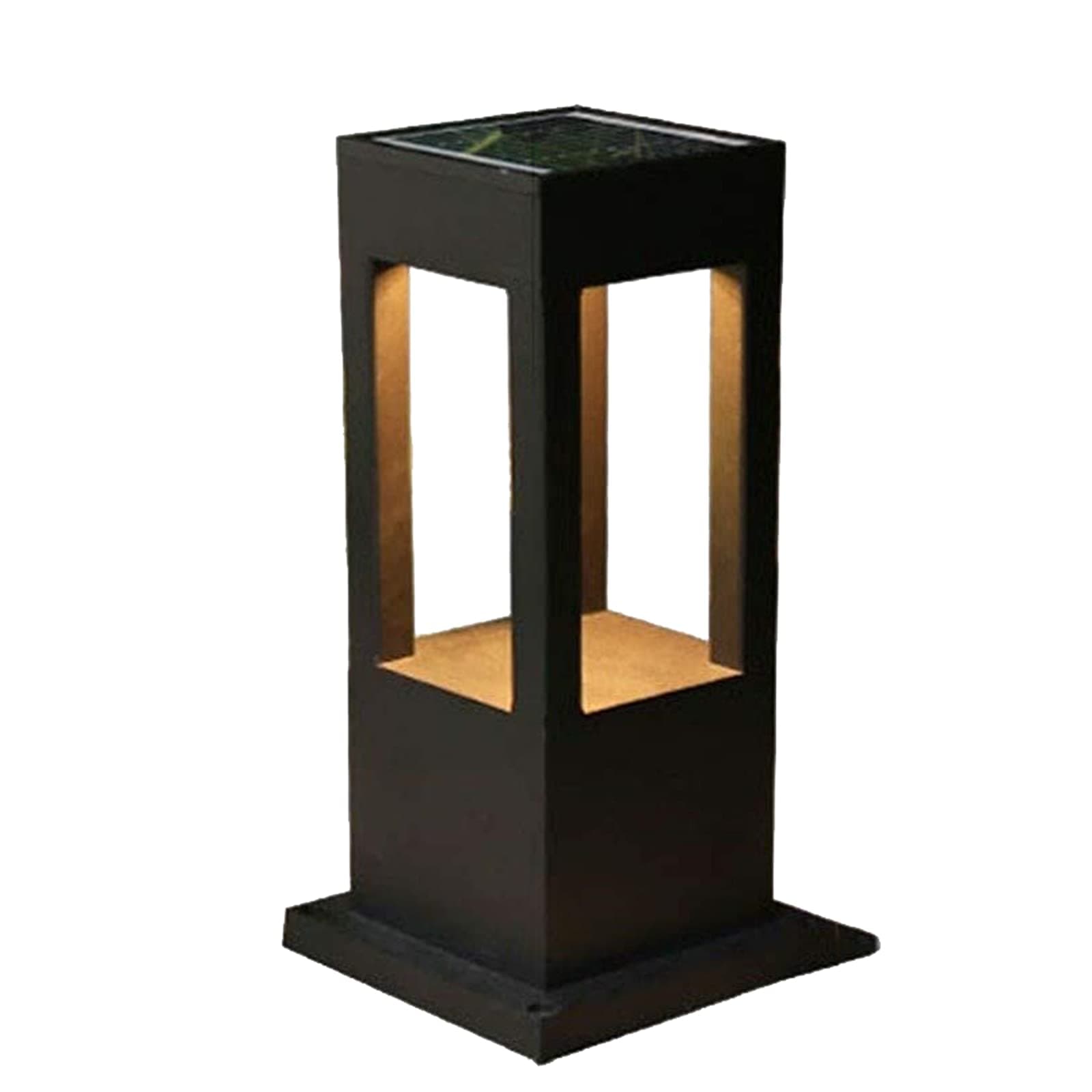 HGTYU Modern Solar LED Column Light Outdoor Waterproof Lawn Post Pillar Lantern Outdoor Courtyard Landscape Decorative Floor Lamp Garden Villa Aisle Pillar Light