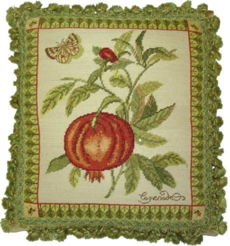 Pomagranets - 19 x 17 in. needlepoint pillow