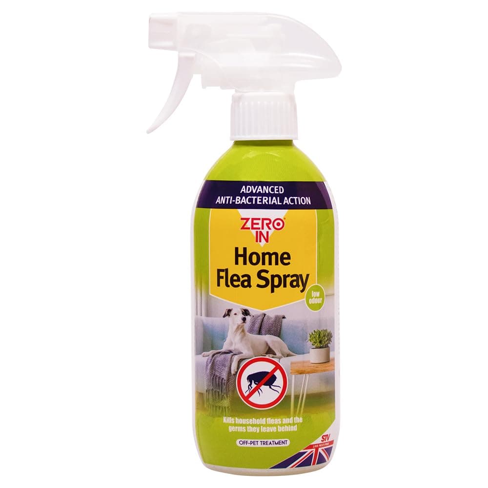 Antibacterial Home Flea Spray - 500 ml. Off-Pet Treatment Controls Fleas and Larvae in the Home and Kills Germs. Prevents Reinfestations. Ready-To-Use. Treats Carpets and Soft Furnishings