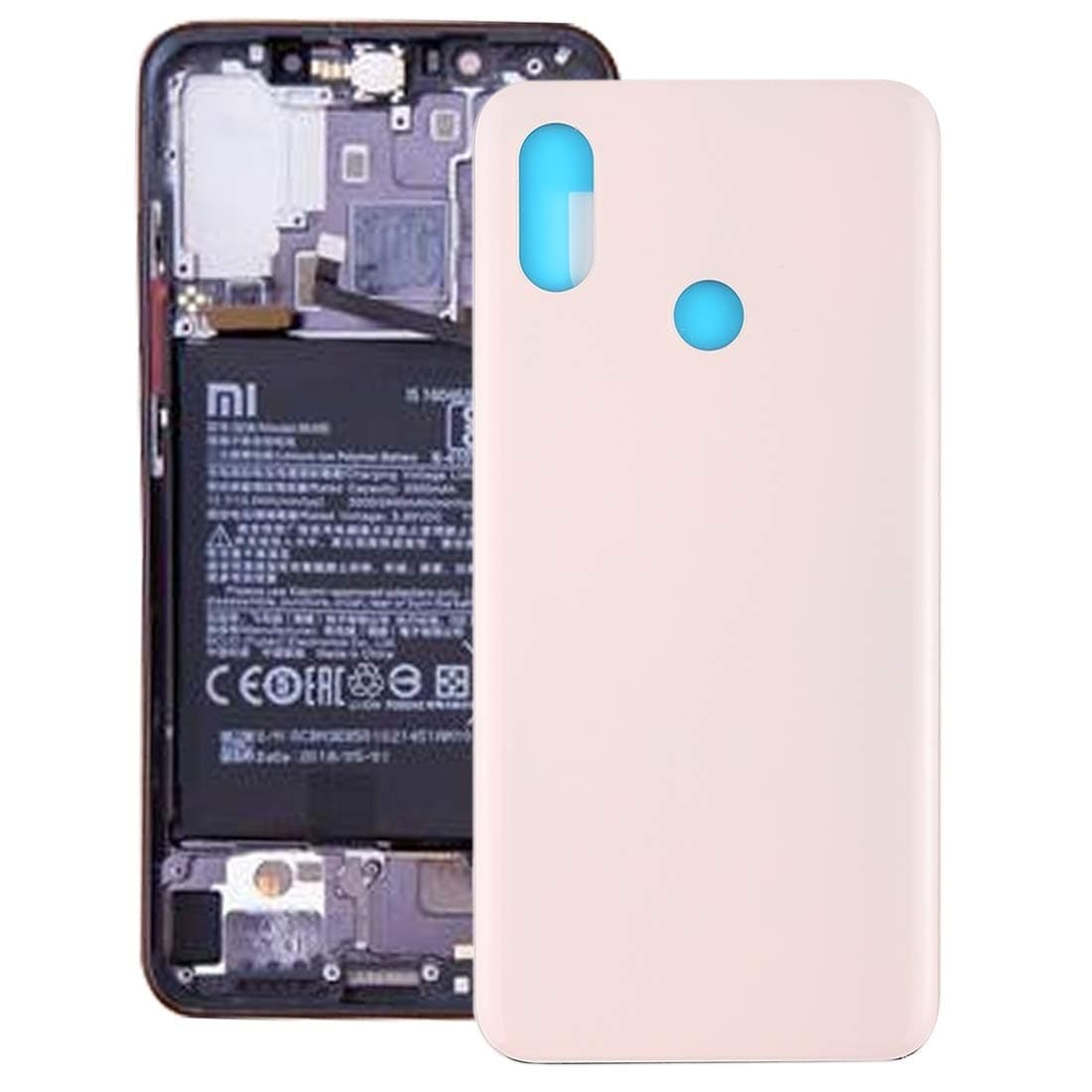 DINGXUEMEI XUEMEI Cell Phone Accessories Replacement Housing Battery Back Cover Back Cover for Xiaomi Mi 8(Black) (Color : Pink)