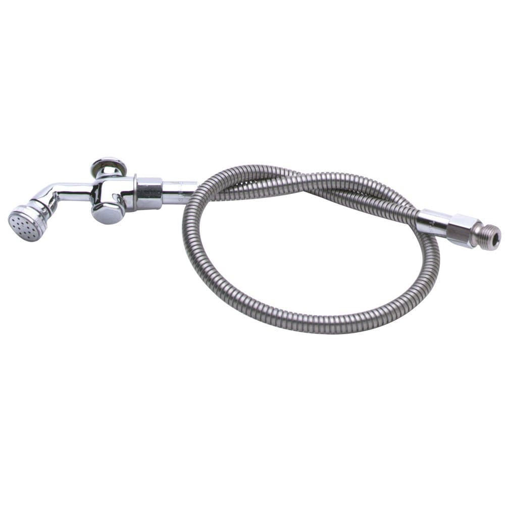 T&S Brass B-0101-E72-053A Spray Valve with Rose Spray Head and 72" Flexible SS Hose, 013E-72H